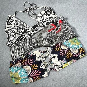Multicolor Patterned Bikini Tops Mix Sizes Colorful H&M Salinas‎ Mossimo READ